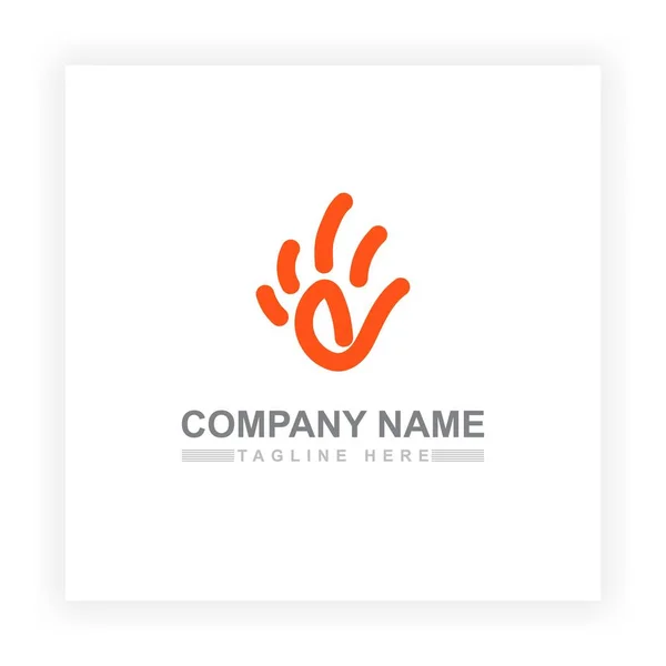 Orange Footprints Letter Logo Design White Background Suitable Your Business — Stock Vector