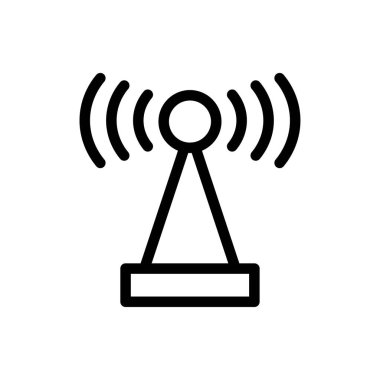 Yayın Simgesi Tasarımı. Web siteleri, programcılar, geliştiriciler ve tasarımcıların ihtiyaçları için uygun beyaz zemin üzerinde modayı ve modern satır tarzını temsil eden semboller. Simge vektör tasarımı