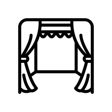 Dekorasyon Simgesi Tasarımı. Web siteleri, programcılar, geliştiriciler ve tasarımcıların ihtiyaçları için uygun beyaz zemin üzerinde modayı ve modern satır tarzını temsil eden semboller. Simge vektör tasarımı