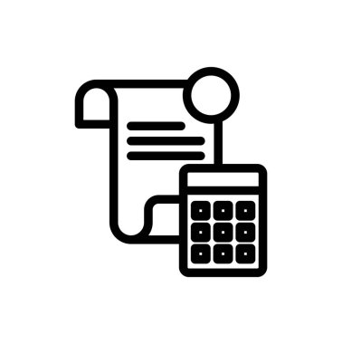 muhasebe simgesi ya da logo tasarımı izole edilmiş işaret sembolü illüstrasyonu - yüksek kaliteli siyah dış hat biçim vektör simgesi koleksiyonu. Simge Tasarımı