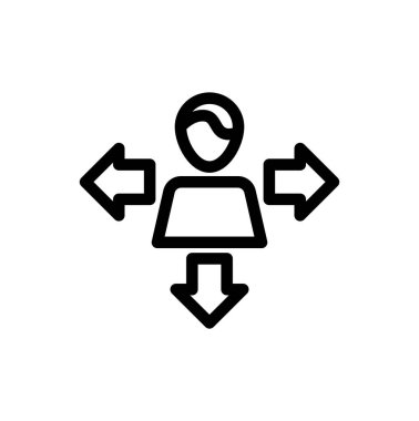 Rehberlik simgesi veya logo tasarımı izole edilmiş işaret sembolü illüstrasyonu - yüksek kaliteli siyah taslak biçim vektör ikonu koleksiyonu. Simge Tasarımı