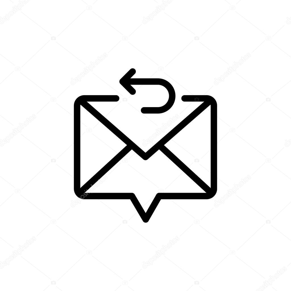 Email replay icon or logo design isolated sign symbol vector illustration - high quality line style vector icon suitable for designers, web developers, displays and websites