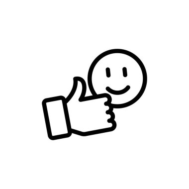 Tatmin simgesi veya logo tasarımı izole edilmiş işaret sembolü çizimi - tasarımcılar, web geliştiricileri, görüntüleyiciler ve web siteleri için uygun yüksek kalite çizgi biçimi vektör simgesi