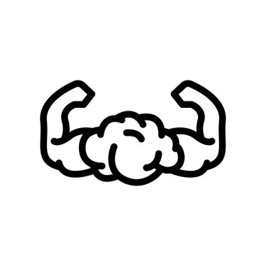 zihinsel sağlık simgesi veya logo tasarımı izole edilmiş işaret işareti vektör ilüstrasyonu - tasarımcılar, web geliştiricileri, görüntüleyiciler ve web siteleri için uygun yüksek kalite çizgi biçimi vektör simgesi