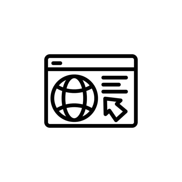 tarayıcı simgesi ya da logo tasarımı izole edilmiş işaret sembolü çizimi - tasarımcılar, web geliştiricileri, görüntüleyiciler ve web siteleri için uygun yüksek kalite çizgi biçimi vektör simgesi