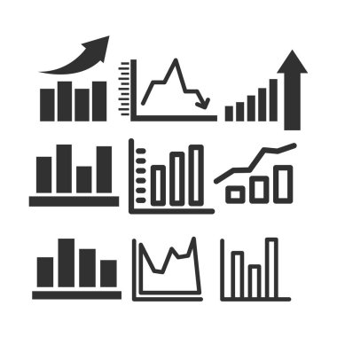 Grafik simgesi ya da logo tasarımı izole edilmiş işaret sembolü çizimi. Tasarımcılar, web geliştiricileri, görüntüler ve web siteleri için uygun yüksek kaliteli siyah çizgi biçim vektör simgeleri koleksiyonu