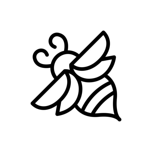 Иконка пчелы или дизайн логотипа изолированы знак символа векторной иллюстрации. Коллекция высококачественных векторов в стиле черной линии подходит для дизайнеров, веб-разработчиков, дисплеев и веб-сайтов
