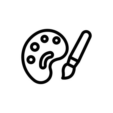 beyaz arkaplanda boyama araçları dizaynı