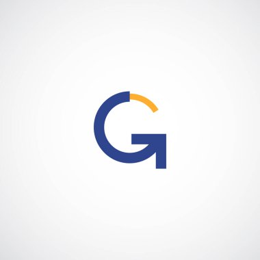 Yaratıcı canlandırıcı G Harfi Logo Tasarım Vektörü. Beyaz arkaplanda yaratıcı logo tasarımı
