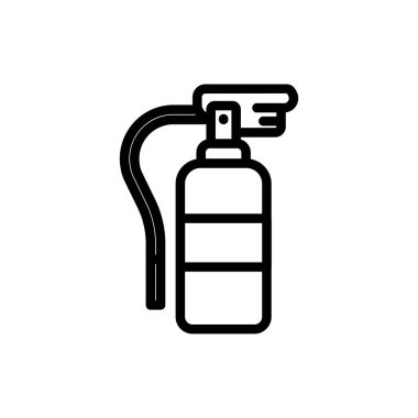 Bu minimalist ikona bir yangın söndürücü, güvenlik ve acil durum hazırlığı, güvenlik rehberi veya bilgilendirici grafikler için mükemmel.