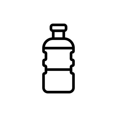 Bir su şişesinin basit bir çizimi su ve sağlık bilincini sağlık ve refah tasarımları için uygun hale getirir..