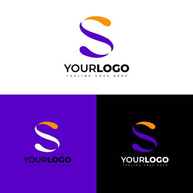 Çeşitli renk şemalarında gösterilen zarif S harfi logosu, modern markalaşma ve stil gerektiren kurumsal kimlik projeleri için idealdir..