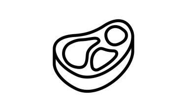 Basit bir biftek çizimi. Menüler, yemek tarifleri ve aperatifler için mükemmel..