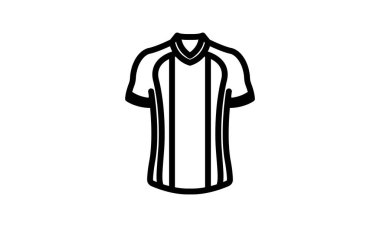 Basit siyah taslak Jersey simge tasarımı