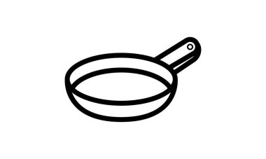 Basit bir tava çizimi. Pişirmeyle ilgili tasarımlar için mükemmel.