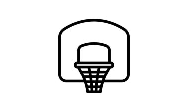 Basketbol potasını tasvir eden temiz bir sanat simgesi. Basit tasarım.