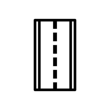 Bir yolun basit siyah çizgi resim simgesi.