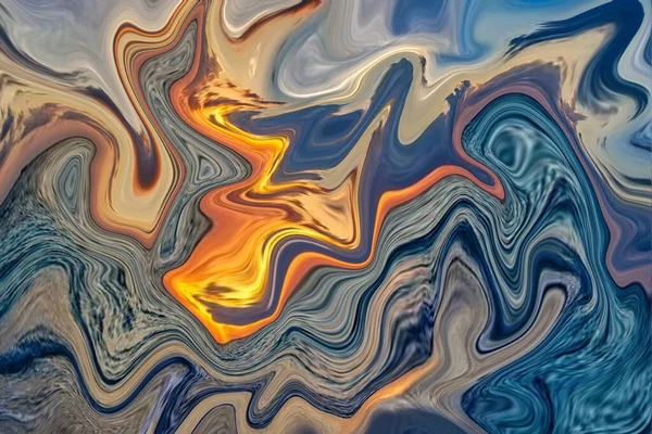 Abstrakter Farbhintergrund Mit Wellenförmigen Linien Computergeneriertes Muster — Stockfoto