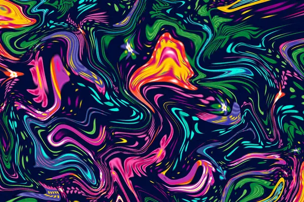 Psychodeliczny Psychodeliczny Tło Kolor Stylizowany Bezszwowy Wzór Tekstury Abstrakcyjne Niewyraźne — Zdjęcie stockowe