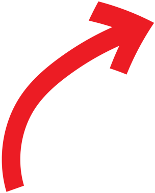 Kırmızı eğimli ok simgesi. Png ile şeffaf arkaplanda izole edildi.