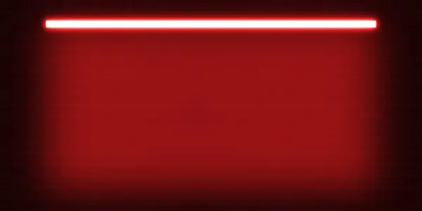 Koyu tuğlalı duvar arkaplanı, kırmızı neon ışığı ve dikdörtgen çerçeve