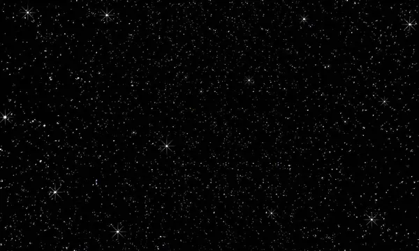 Geceleri gökyüzünü küçük yıldızlar doldurur. Siyah arkaplan ile bilim teknolojisi kavramı.
