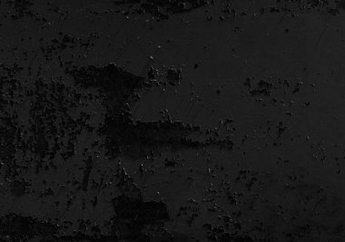 Eski paslı, koyu metal desen ve soyulmuş boya.