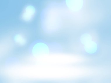 Bulanık mavi gökyüzü ve güneş ışığı. Bokeh bulanık desenli mavi ve beyaz.