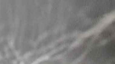 4K gerçek zamanlı video kaydı. Işık, gri duvardaki su yüzeyine yansıyor..