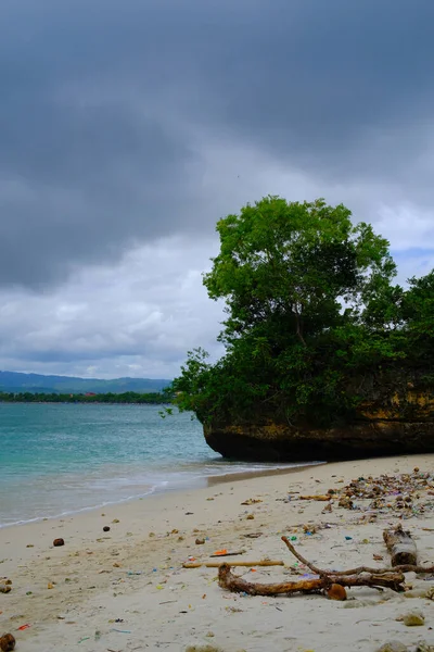 Soyut Odaklanmış Bulanık Arkaplan Pangandaran Güzel Bir Kıyı Manzarası Endonezya — Stok fotoğraf