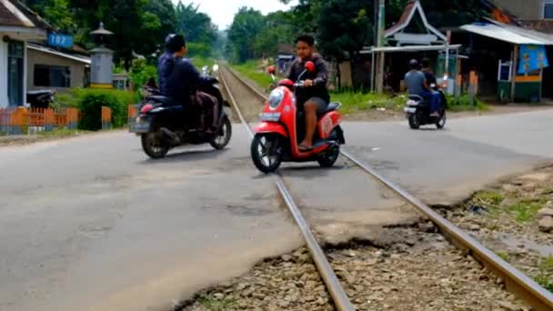 Bandung Java Occidental Indonesia Febrero 2023 Imágenes Motocicletas Automóviles Que — Vídeo de stock
