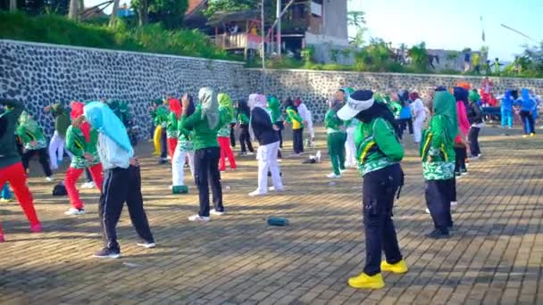 Bandung West Java Indonesië Maart 2023 Beelden Van Gymnastiekactiviteiten Vakantie — Stockvideo