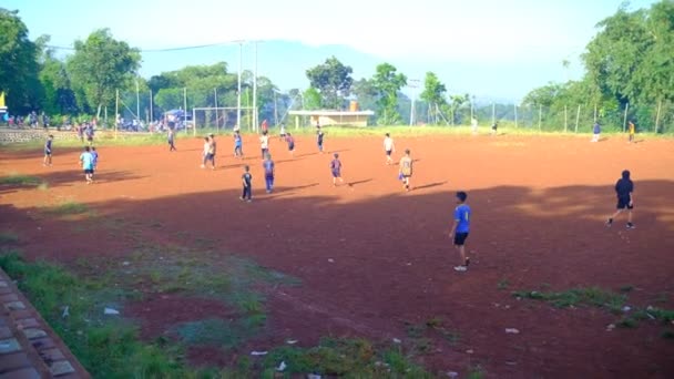 Bandung Java Occidental Indonesia Marzo 2023 Imágenes Partido Fútbol Campo — Vídeos de Stock