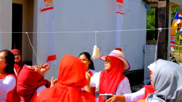Bandung West Java Indonésia Agosto 2023 Vídeo Mães Asiáticas Comemorando — Vídeo de Stock
