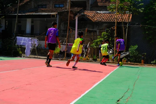 Bandung Java Ocidental Indonésia Agosto 2023 Competição Futsal Entre Vizinhos — Fotografia de Stock