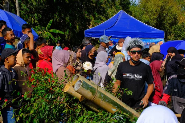 Bandung Java Occidental Indonésie Août 2023 Des Villageois Exubérants Animent — Photo