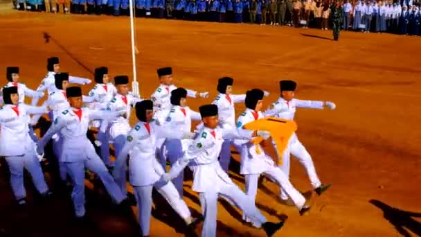 Bandung West Java Indonesië Augustus 2023 Beelden Van Processie Van — Stockvideo