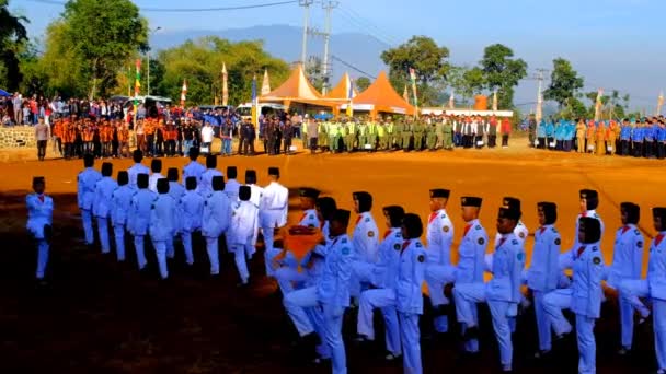Bandung Westjava Indonesien August 2023 Aufzeichnung Der Prozession Der Paskibra — Stockvideo