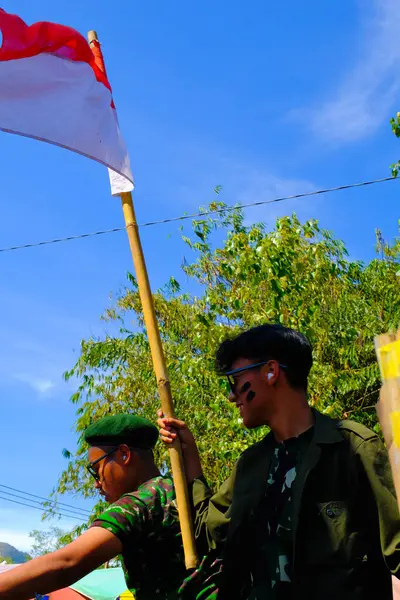 Bandung Westjava Indonesien August 2023 Begeisterte Bürger Die Unabhängigkeitstag Indonesiens — Stockfoto