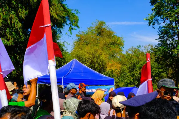 Bandung Java Occidental Indonesia Agosto 2023 Una Multitud Animada 78º —  Fotos de Stock