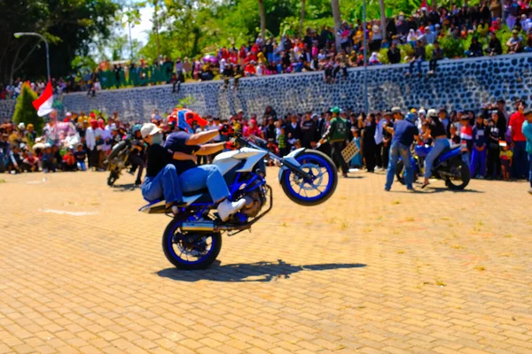 Bandung West Java Indonésia Agosto 2023 Atrações Moto Comemorando 78O — Fotografia de Stock