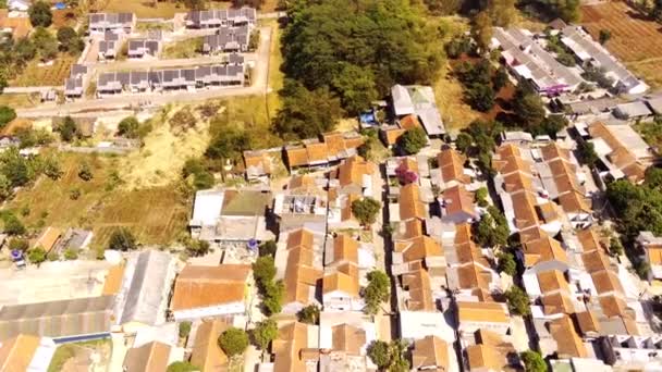 Excellent Aerial Footage Moving Residential Area Cikancung Bandung Indonesia Drone — Stock Video