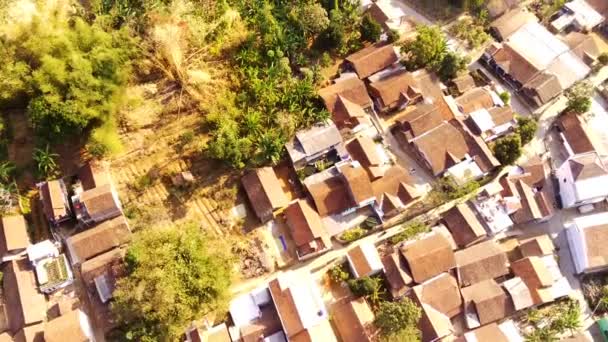 Panoramiczny Widok Lotu Ptaka Gęsto Zaludnione Miasto Cikancung Regency Bandung — Wideo stockowe