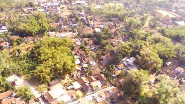 Panorama Luftaufnahme Der Dicht Besiedelten Stadt Der Cikancung Regentschaft Von — Stockvideo