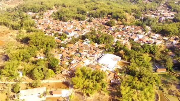 Panoramatický Letecký Pohled Hustě Obydlené Město Cikancung Regency Bandung Indonésie — Stock video