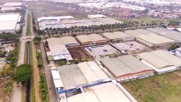 Filmati Dei Droni Lasso Tempo Aereo Grande Settore Industriale Giava — Video Stock