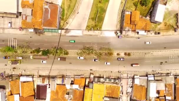 Drone Footage Top View Highway Road Junctions Aerial Top View — Stock Video