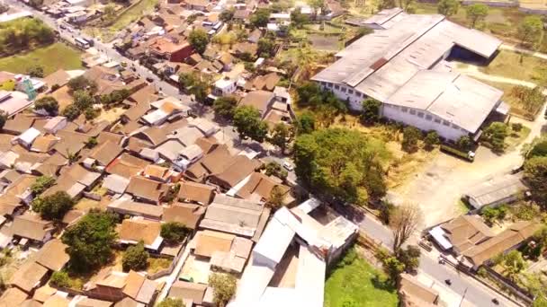 Záběry Dronu Letecké Video Rezidenční Oblasti Příměstské Vesnici Západní Jávě — Stock video