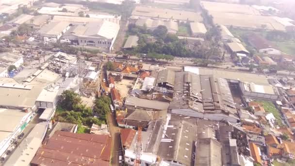 Aerial Footage Video Impact Natural Disaster Typhoon Hit Rancakek Area — Stock Video