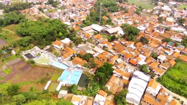 Letecký Záznam Vesnice Okraji Města Bandung Provincie Západní Jáva Indonésie — Stock video